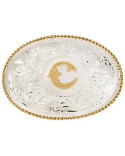 Montana Silversmiths Men's Initial "C" Buckle