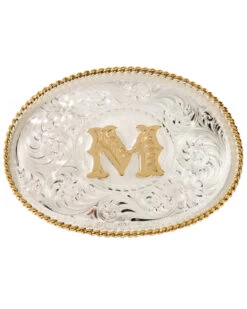 Montana Silversmiths Men's Initial "M" Buckle