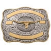 Nocona Men's Two-tone Longhorn Belt Buckle -Western Cowboy World 290454 03 P1