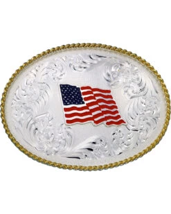 Montana Silversmiths American Flag Oval Buckle