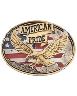 Montana Silversmiths Men's American Pride Belt Buckle