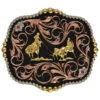 Montana Silversmiths Men's Tri-Color Bullrider Traditional Attitude Buckle -Western Cowboy World 290896 94 P1
