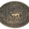AndWest Men's White Tail Deer With Scrolls Belt Buckle -Western Cowboy World 290A26 16 P1