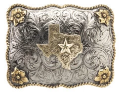 AndWest Men's Two-Tone Texas Star Belt Buckle
