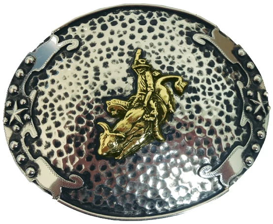 AndWest Vintage "Escalante" Two-Tone Bull Rider Buckle 3 AndWest Vintage "Escalante" Two-Tone Bull Rider Buckle