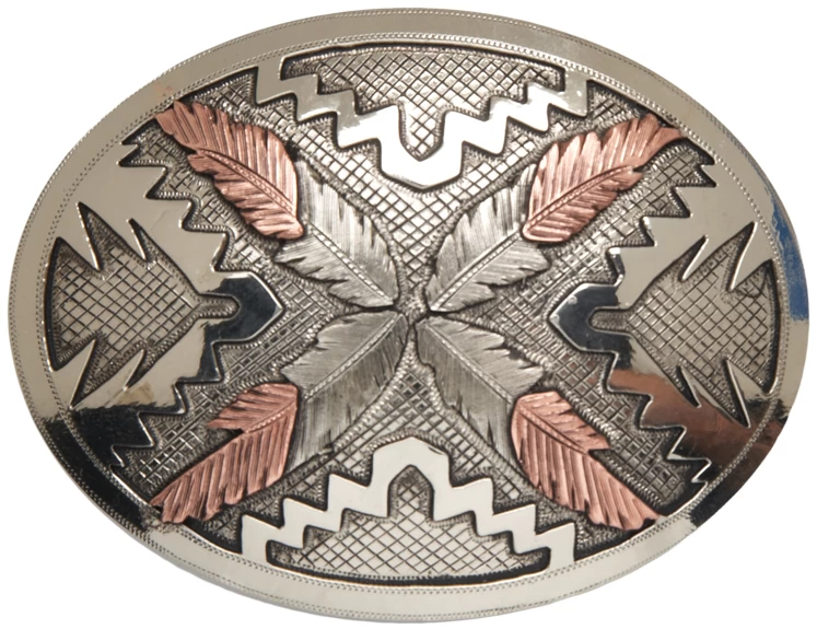AndWest Vintage "Saguaro" Navajo Feathers Buckle 3 AndWest Vintage "Saguaro" Navajo Feathers Buckle