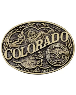 Montana Silversmiths Men's Colorado State Heritage Attitude Belt Buckle
