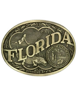 Montana Silversmiths Men's Florida State Heritage Attitude Belt Buckle