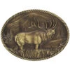 Montana Silversmiths Sculpted Wild Elk Heritage Attitude Belt Buckle