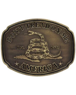 Montana Silversmiths Men's American Gadsden Don't Tread On Me Heritage Attitude Belt Buckle