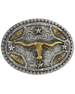 Cody James Men's Oval Longhorn Belt Buckle