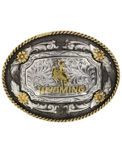 Cody James Men's Oval Wyoming Belt Buckle